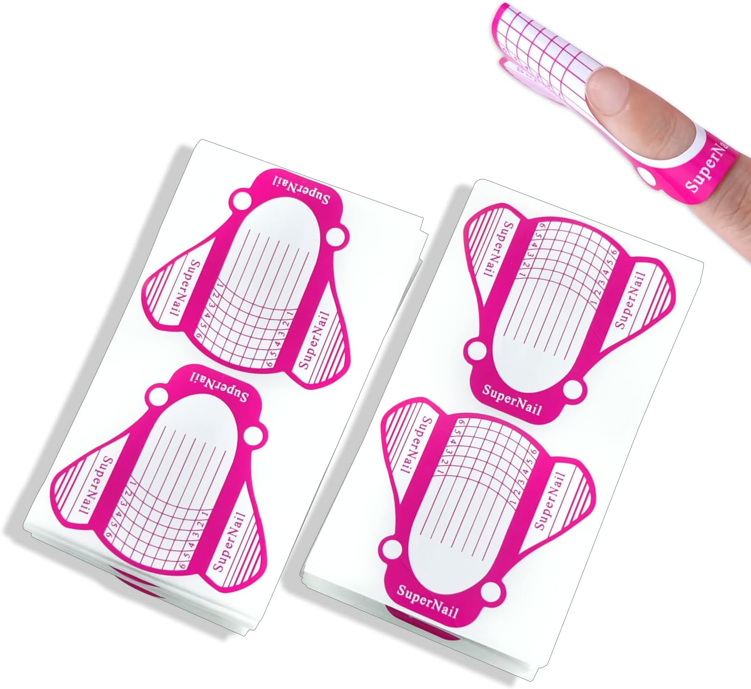 Nail Forms, 100 Pieces Nail Art Forms Sticker, Extension Guide Self-adhesive Tips, Nail Forms for Nail Extensions, For Acrylic UV Gel Nail Art