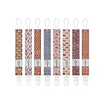 babygoal Baby Pacifier Clips 8 Pack, Pacifier Holder Clips Fits for Most Pacifier and Binkies-Neutral Color 8PB25