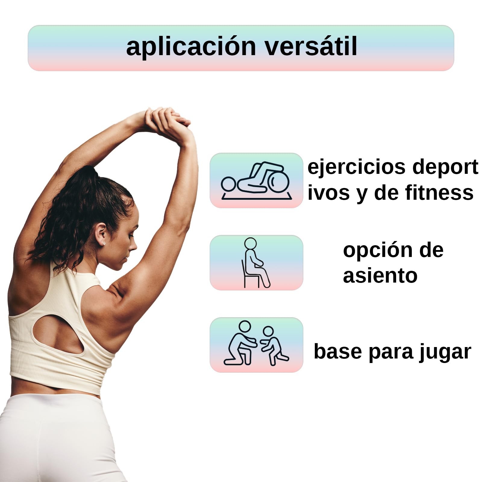 ALPIDEX Esterilla de gimnasia 180 x 60 x 3,2 cm plegable suelo deportiva hogar