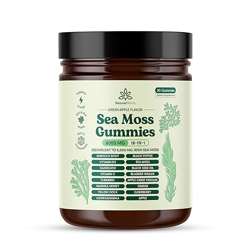Natural Rems Sea Moss Gummies 16-in-1 - Ashwagandha Black Seed