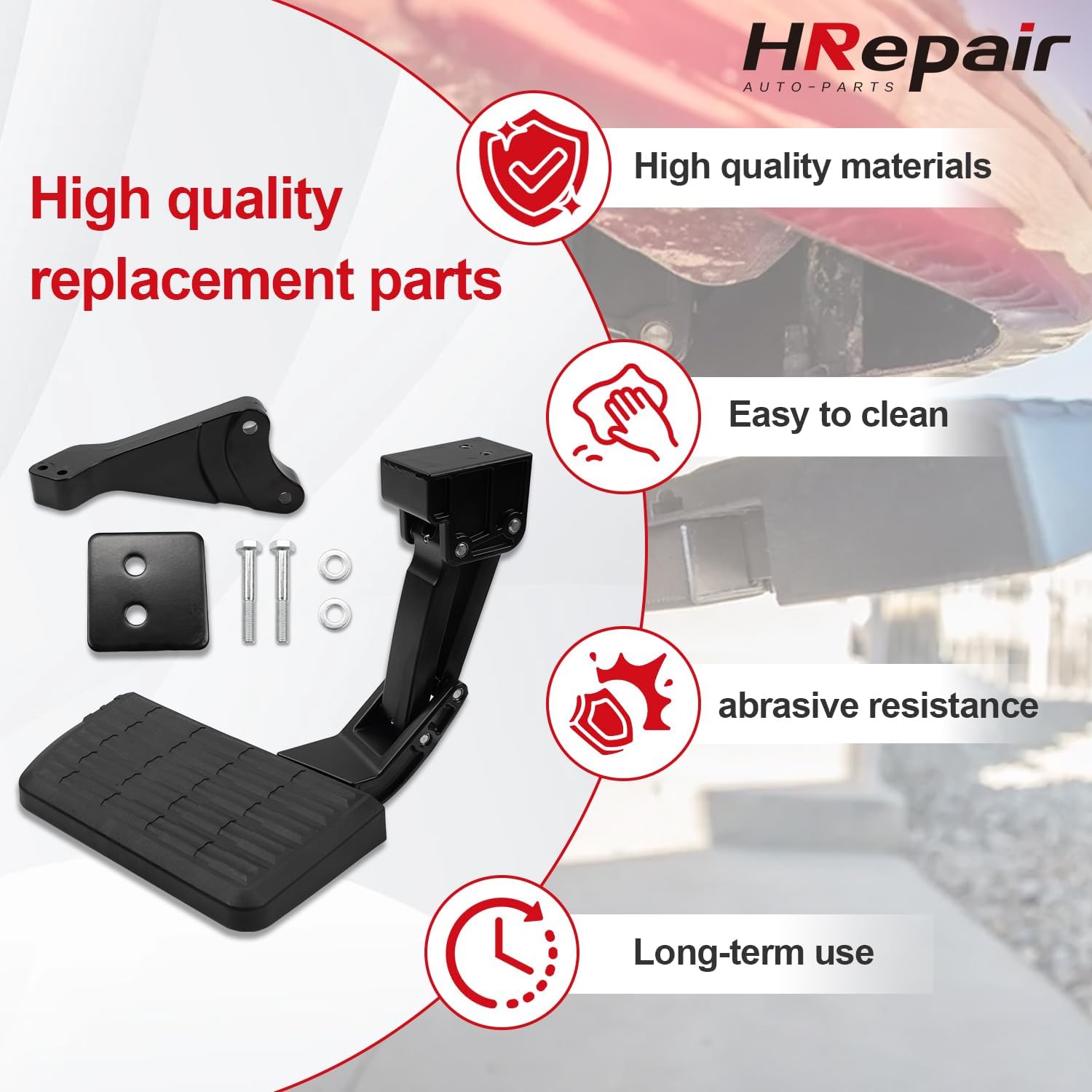 Rear Bed Step fits for Ford F150 2006-2014 Retractable Bumper Tailgate Step,Replacement AMP Research BedStep 75302-01A