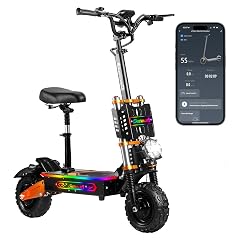 Electric Offroad Scooter - 55 MPH Fastest Dual Motor Adult Scooter 6000W Peak 11 Off-Road Tires 75-Mile Long