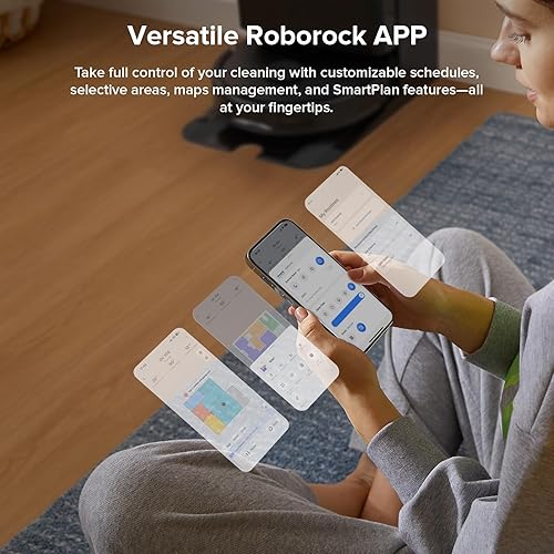 Miniatura 9 de roborock Qrevo Series Robot Aspirador y trapeador, succión de 8000 Pa, mejorado de Qrevo S, cepillos antienredos, evita obstáculos inteligente,