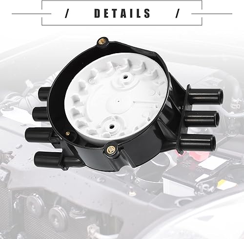 Miniatura 6 de Motoforti Juego de distribuidor de encendido, tapa de distribuidor de terminales de latón y kit de rotor, para GMC Sierra 1500 1999-2007, plástico,