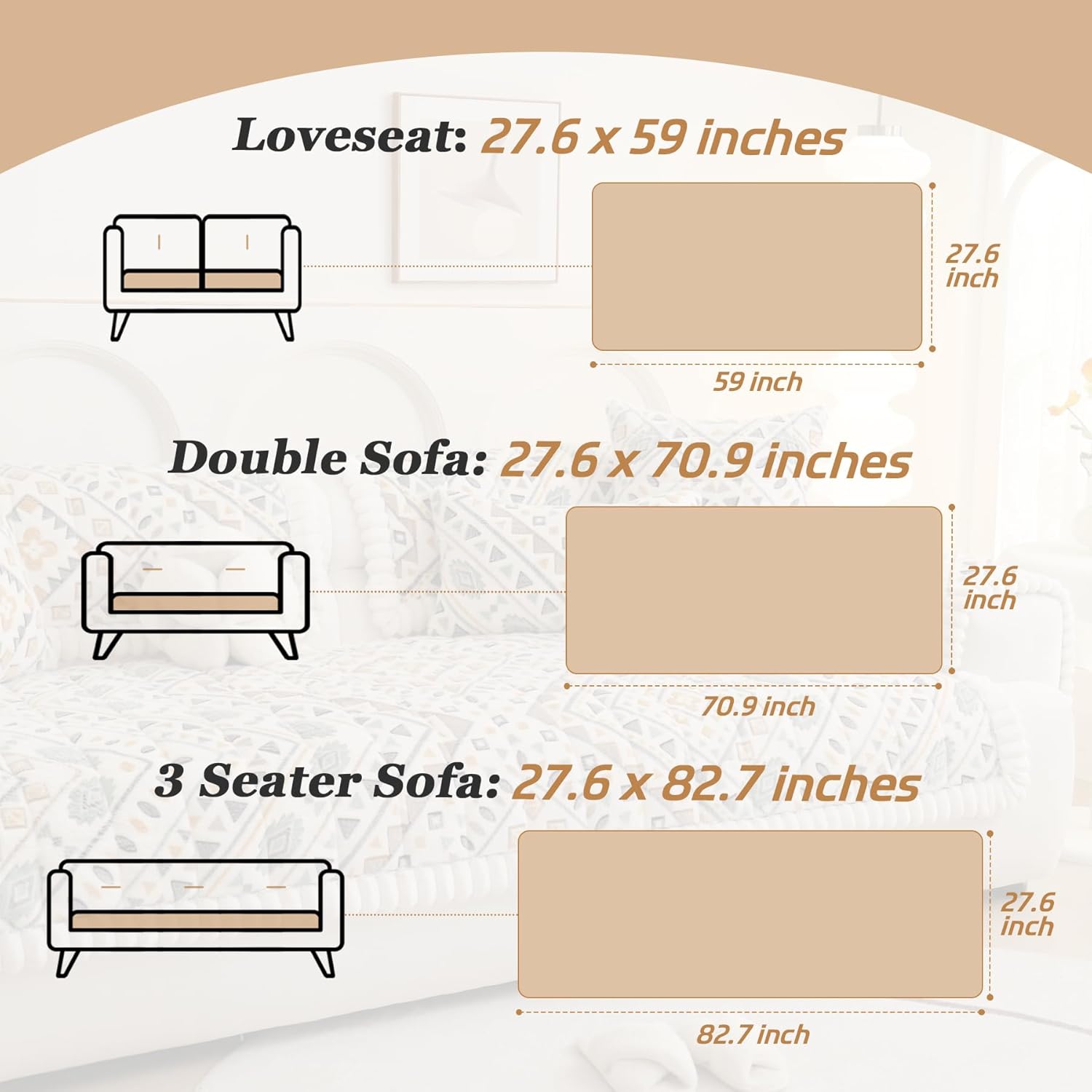 Couch Covers Washable Couch Cover for Dogs Fuzzy Sofa Covers for Pet, Non-Slip Sofas Slipcover Cushion Protector Pets Mat Dog Bed Mats(Only 1PC)