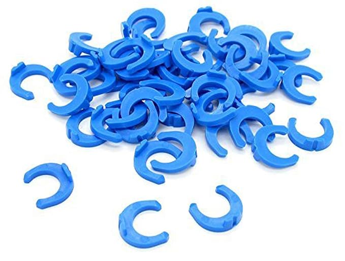 Pokar RO Aqualex Connector Locking Clips for RO Reverse Osmosis Water Filter Fittings (1/4 Inches 6mm) - Pack of 100 Pcs