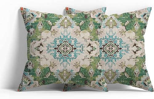 Miniatura 12 de Fundas de almohada con patrón bohemio de doble cara, fundas de almohada retro con diseño floral de mandala hippie, decoración retro, fundas