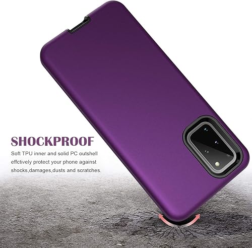 Miniatura 4 de WeLoveCase Funda para Galaxy S20+ 5G - Protección de cuerpo completo 3 en 1, parachoques de TPU resistente a prueba de golpes, 6.7 pulgadas, morado