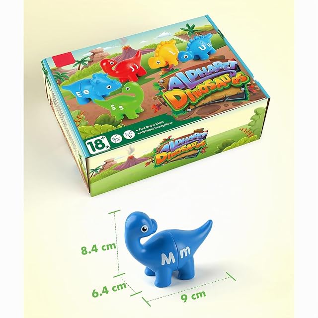 Foto 2 de 7 de Juguetes de Dinosaurios para Adultos, 26 PCS, Juegos de Aprendizaje del Alfabeto