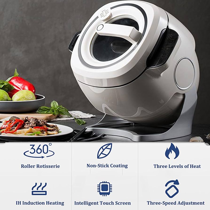 Amazon | MKYOKO 自動多機能調理機、2000W 6L自動調理中華鍋