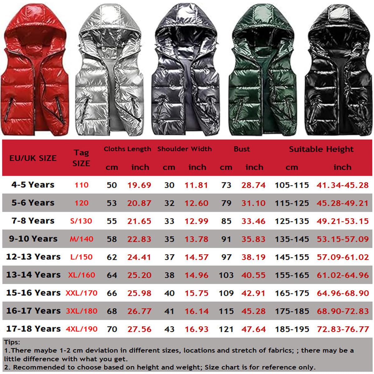 Piumino Senza Maniche Bambini Gilet Con Cappuccio Gilet Senza Maniche Ragazza Ragazzo Luce Caldo Impermeabile