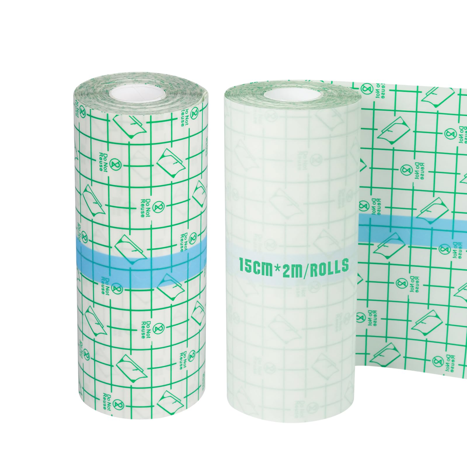 Venda Impermeable para Tatuajes (2 Rollos, 15cm x 2m) - Protector Transparente Segunda Piel para Cuidado de Tatuajes, Natación y Uso Diario