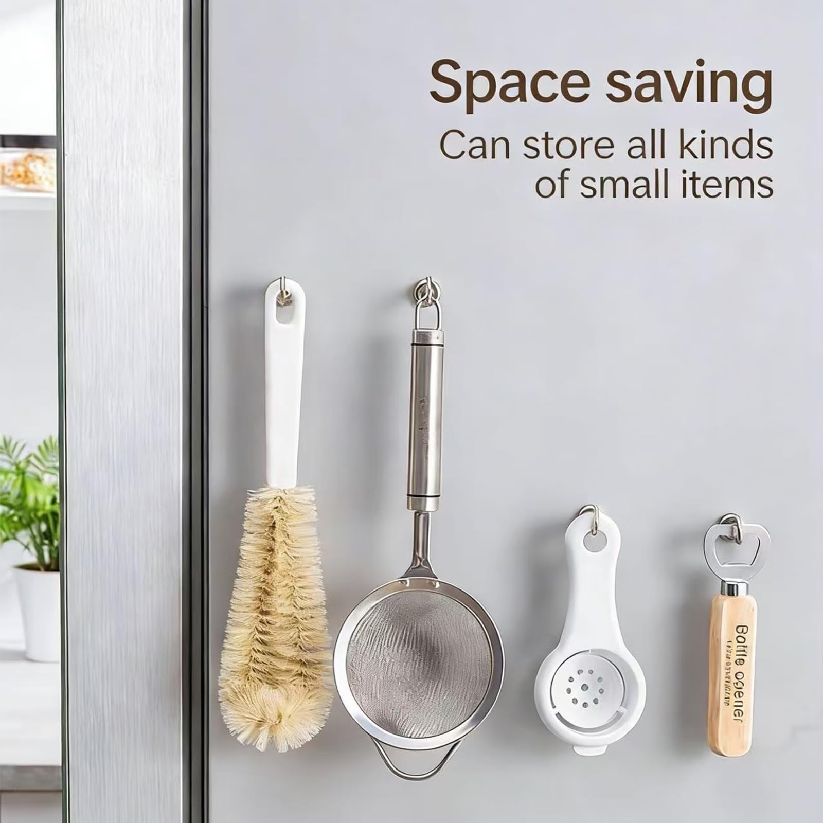 18 Pezzi Ganci Magnetici Extra Forti Neodimio Calamita con Gancio Potente Piccole non c'è bisogno di Fare Buchi Magneti Frigotelaioin Ferro Soffitto Cucina Pesante Magnet 16mm