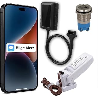Spy Spot GV57 Boat GPS Tracker & Bilge Alarm System with Float Switch & Dashboard Buzzer, Waterproof IP67 Marine Tracking Device with Low Battery Alerts, Geo-Fencing & Real-Time Monitoring