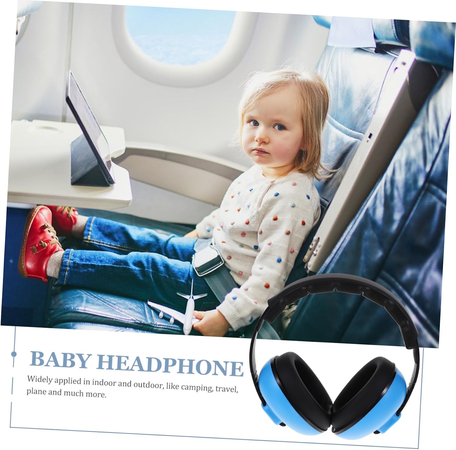 UPKOCH Noise Cancelling Ear Protection Earmuffs with Soft Padding Lightweight Blue Headset for Noise Reduction and Hearing Safety