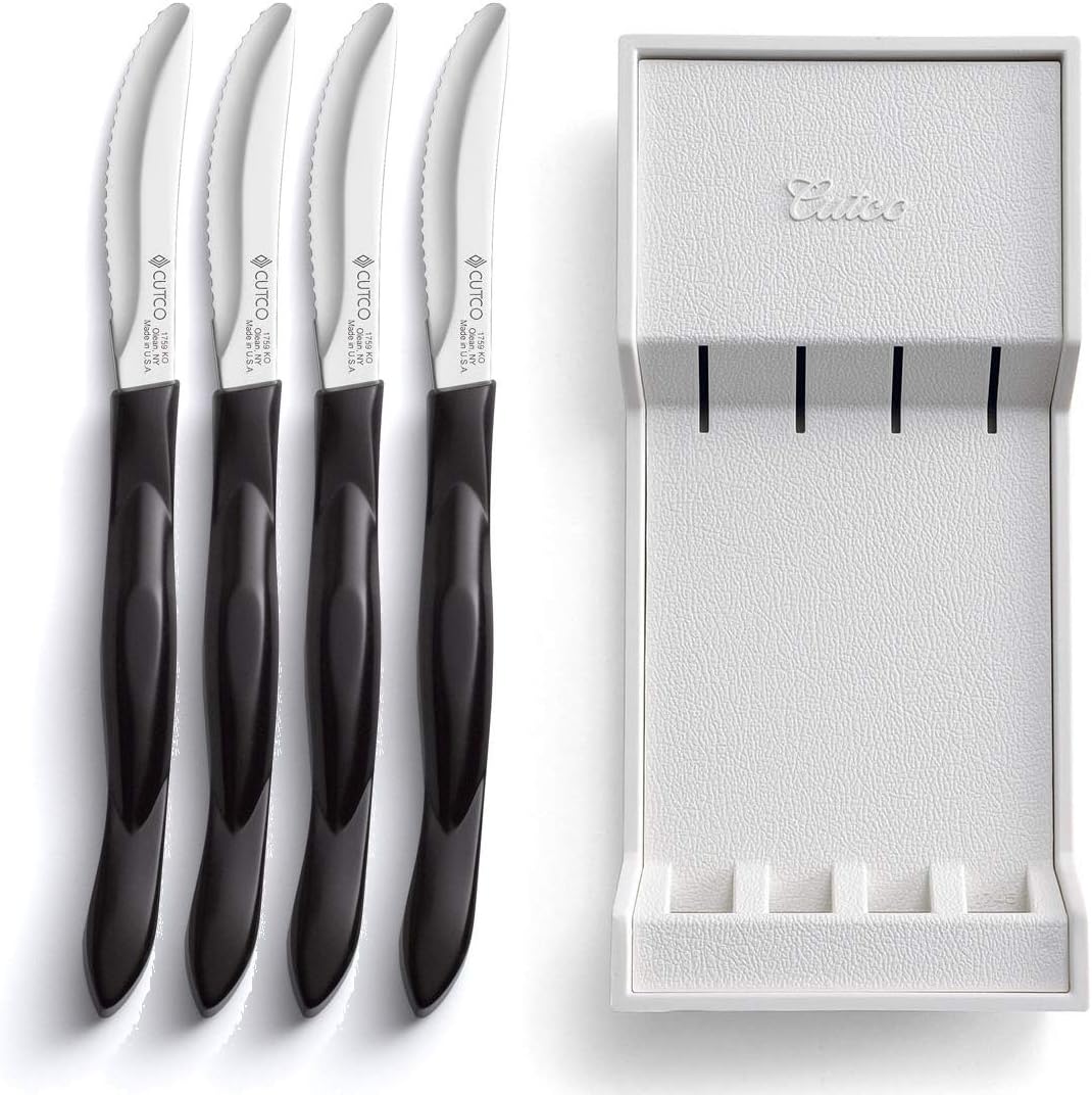 Cutco Table Knives Set of Four with Tray, Four of Cutcos