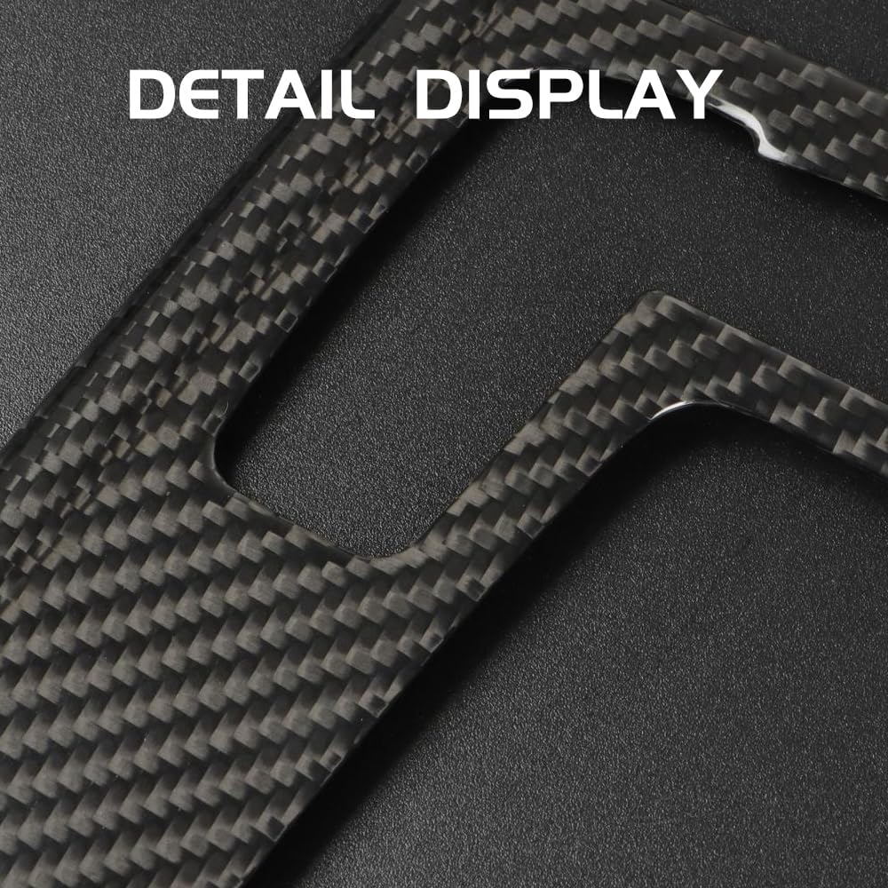 JSWAN Carbon Fiber Car Reading Light Cover Trim Fit for 11th Gen Civic Type R FL5 Typer Front Roof Reading Lamp Cover Car Reading Light Panel Frame Overlay(Bright Black)