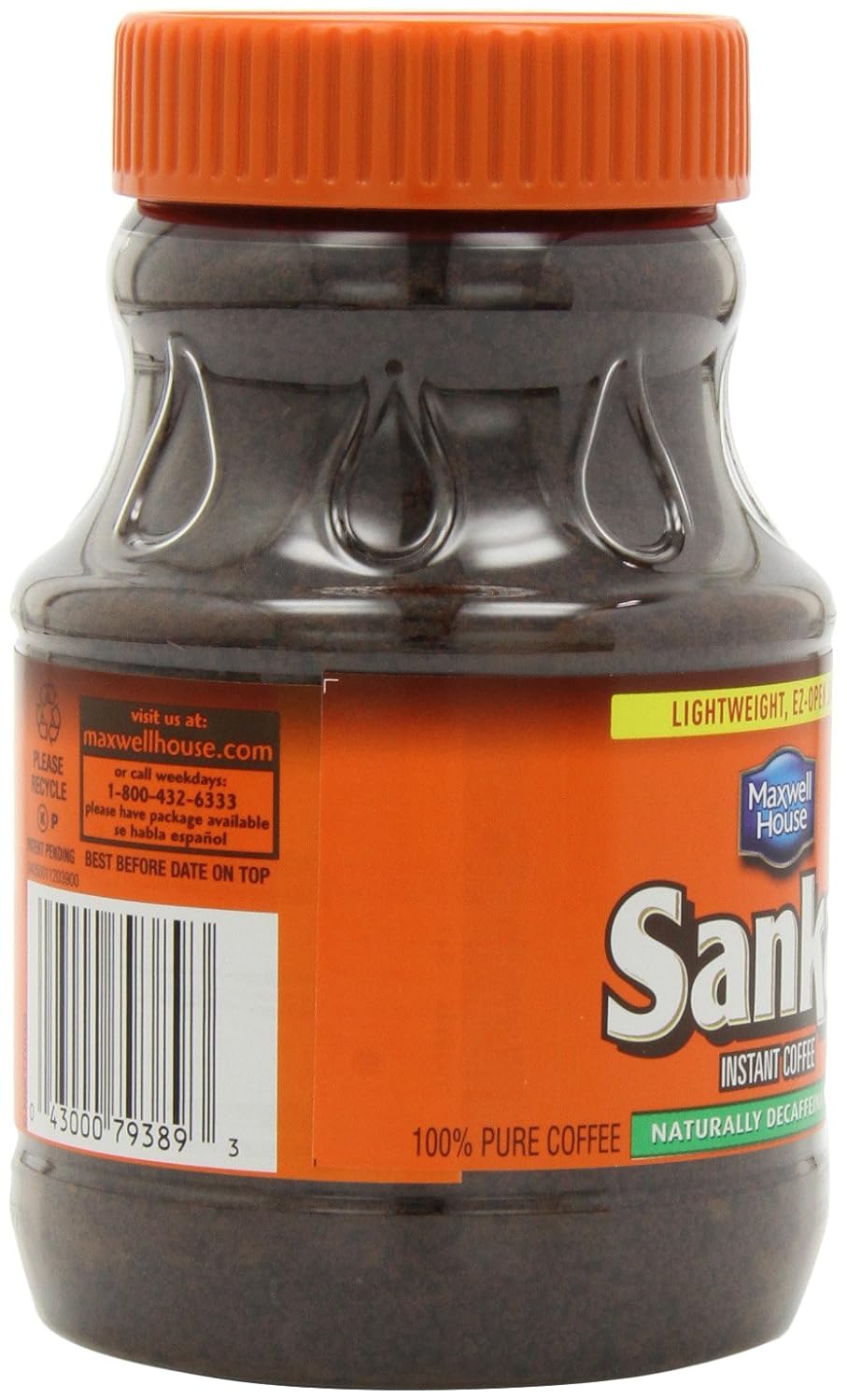 Sanka Instant Decaf Coffee, 8 Ounce Jar (Pack of 4)