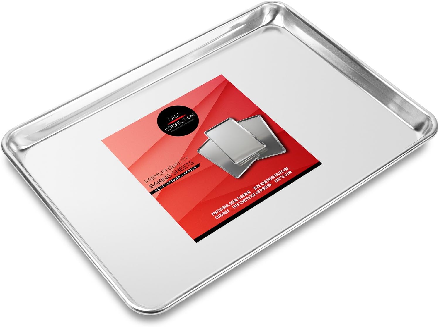 Set of 12 Aluminum 13" x 18" Classic Rectangle Baking Sheets