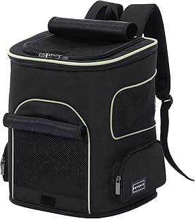 PETSFIT Dog Backpack Carrier with Upgraded Waist Protection Design, Cat Backpacks for Carrying Cats/Dogs/Puppies Up to 22 Pounds. Designed for Hiking Camping Traveling