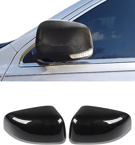 JeCar Espejos laterales de fibra de carbono ABS retrovisor para Jeep Grand Cherokee 2011-2019