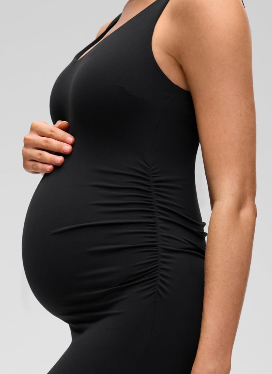 CRZ YOGA Maternity V Neck Mini Dress