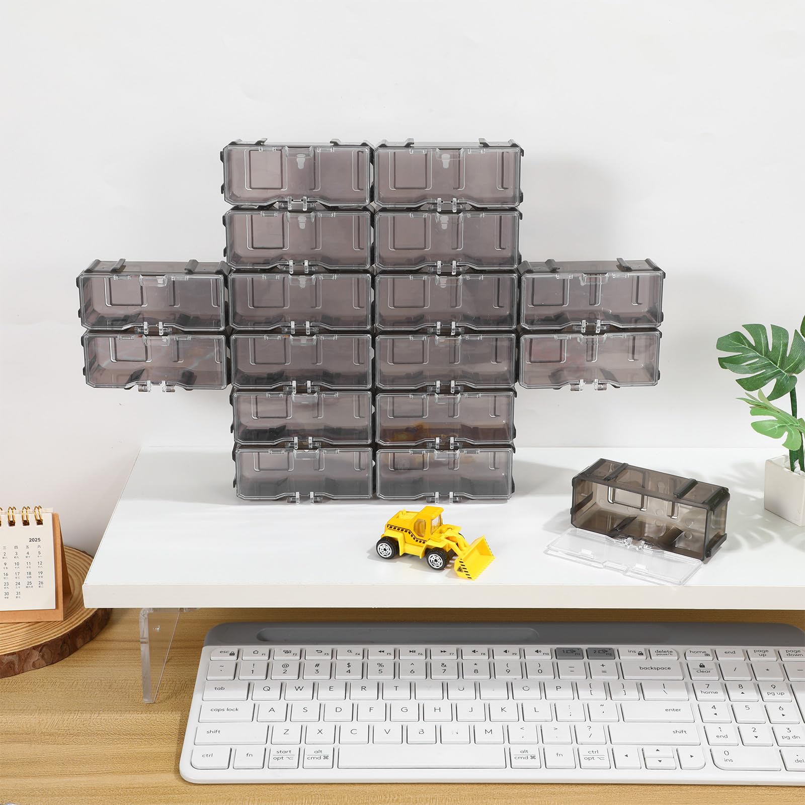 Boîtes de Rangement Élégantes 1/64 Lot de 40 pour Vitrine Voiture Miniature en Plastique Transparent Collection et Exposition de Petites Voitures