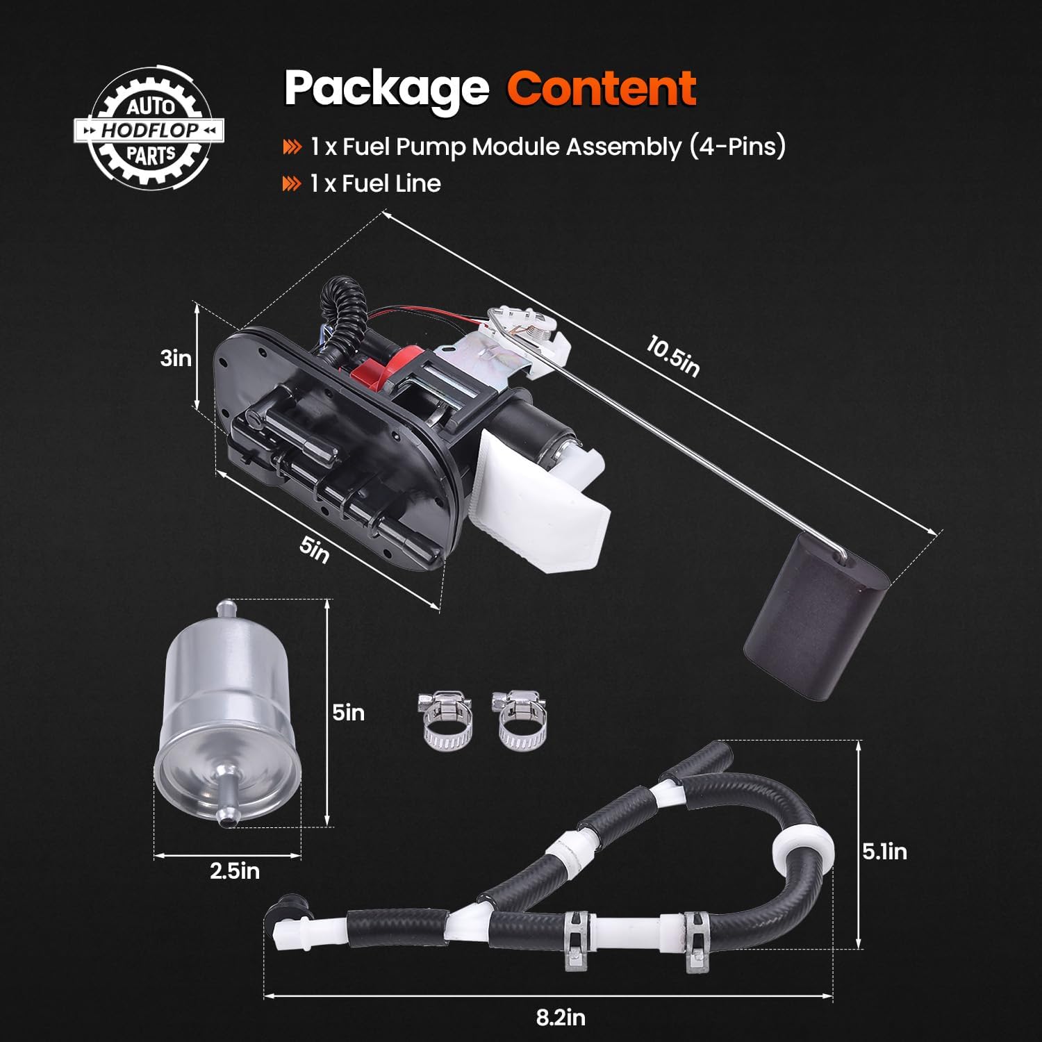 703500771 Fuel Pump Assembly w/Fuel Line Compatible with Can-Am Outlander 400 500 650 800 Max 2006-2008, for Renegade 500 800 EFI 800 X 2007-2008 Replace# 513033719 01R00S008 703-5007-71
