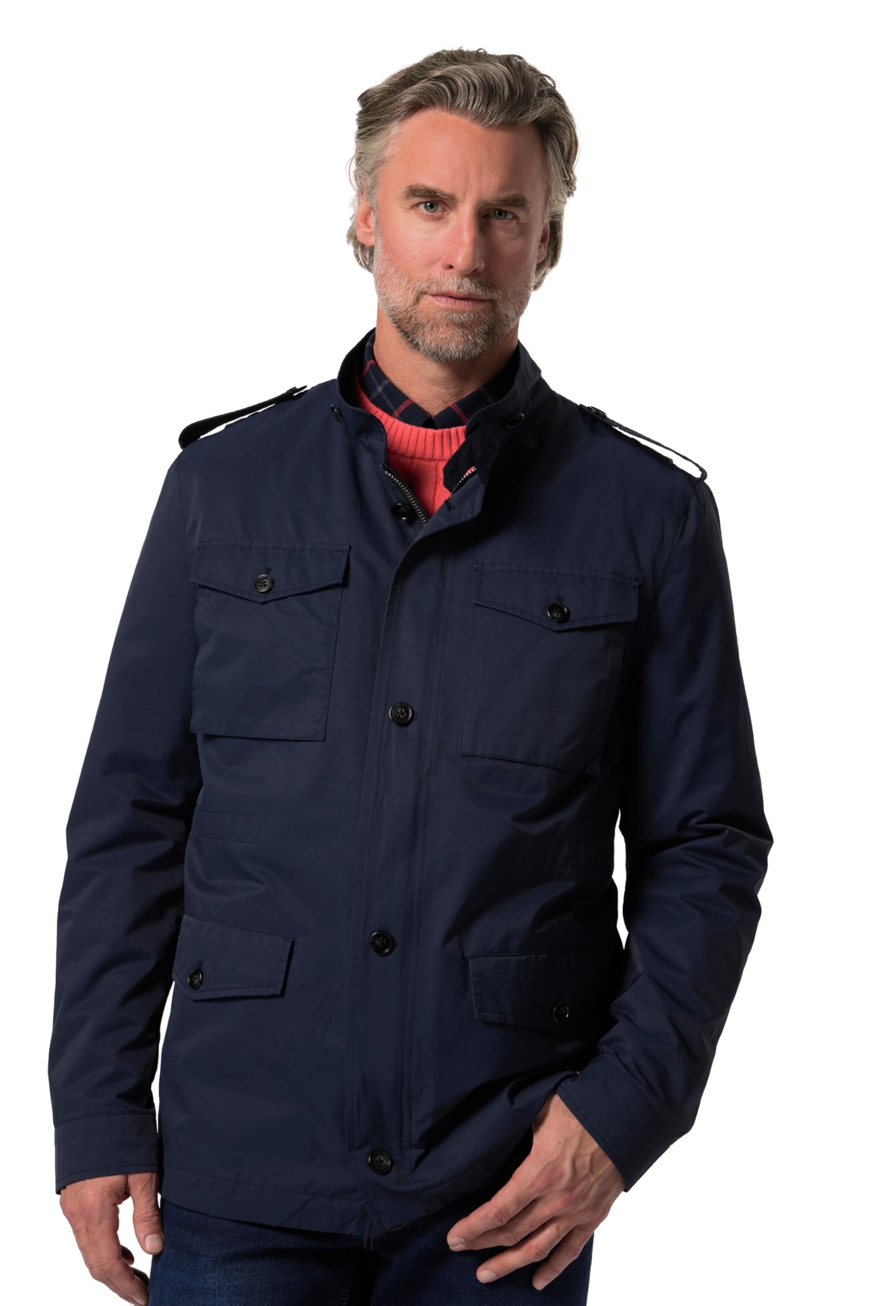 Boston Park Herren große Größen Übergrößen Menswear L-8XL Fieldjacket, Stehkragen, Klappentaschen 836779
