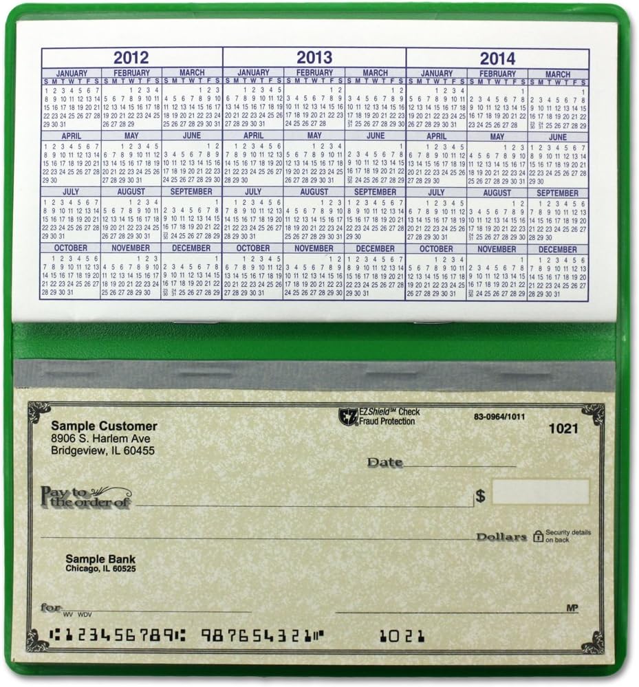 Lime Green Vinyl Checkbook Cover