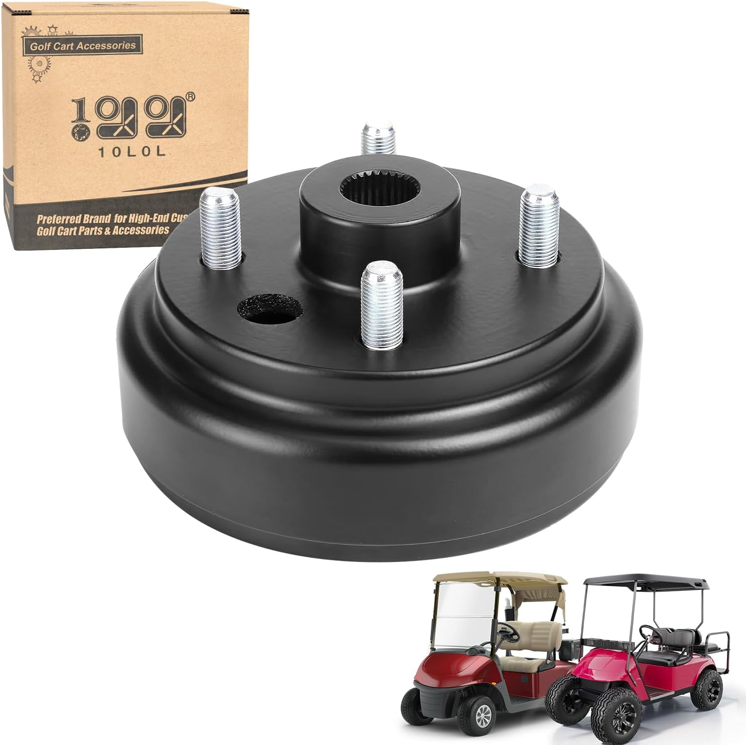10L0L Brake Hub Drum for 4 Cycle Gas EZGO TXT, RXV, Marathon, Medalist, Shuttle 4/6, ST Express/Sport II, MPT, Workhorse, OEM# 21807-G1 21807G1 41843-94