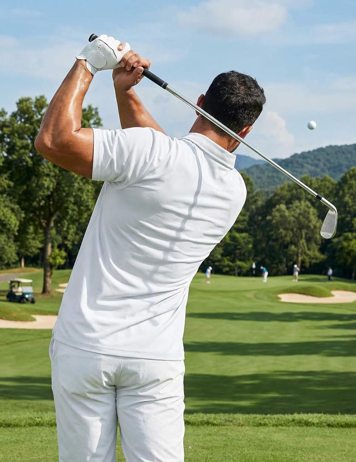 COOFANDY Mens Polo Shirts Short Sleeve Golf Shirt UPF50+ Moisture Wicking Quick Dry Collared Performance Polo Shirts for Men - Image 4