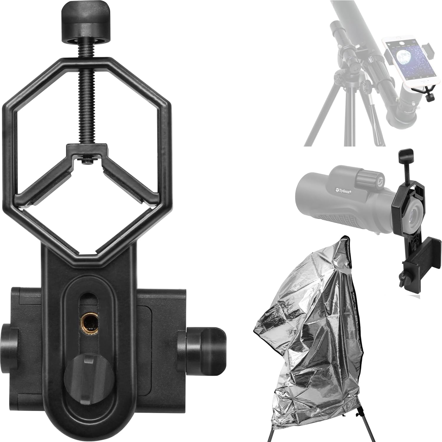 Protective Telescope Cover , Diameter 30.1" - Bundle with - Metal Smartphone Telescope Adapter