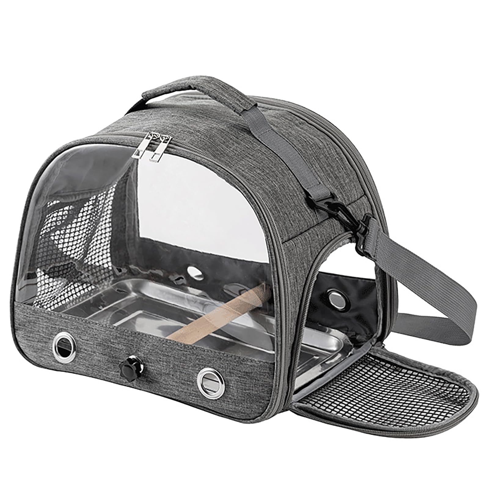 Uccello Borsa per il trasporto con finestra in PVC trasparente pappagalli zaino da viaggio portatile pieghevole per piccoli animali domestici
