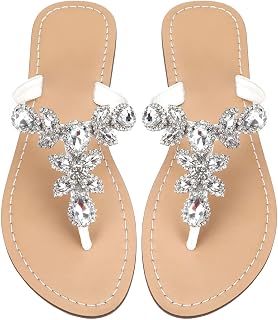 Rhinestone Sandals for Women Sparkly Flip Flops