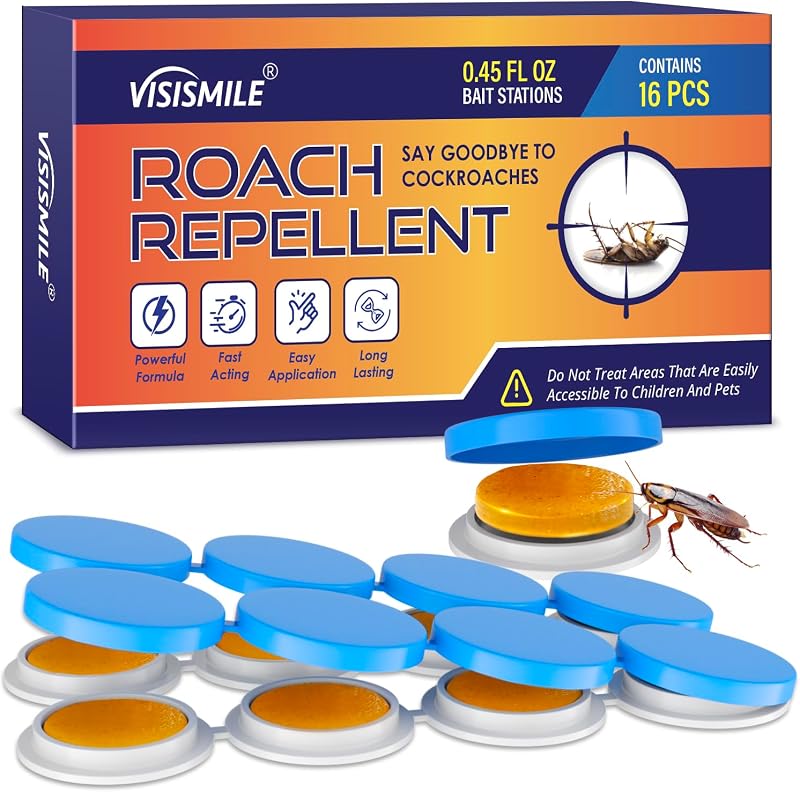 Cockroach Repellent Indoor and Outdoor: Roach Repellents for German Cockroaches, Small Roaches– Cockroach Deterrent for Homes and Kitchens