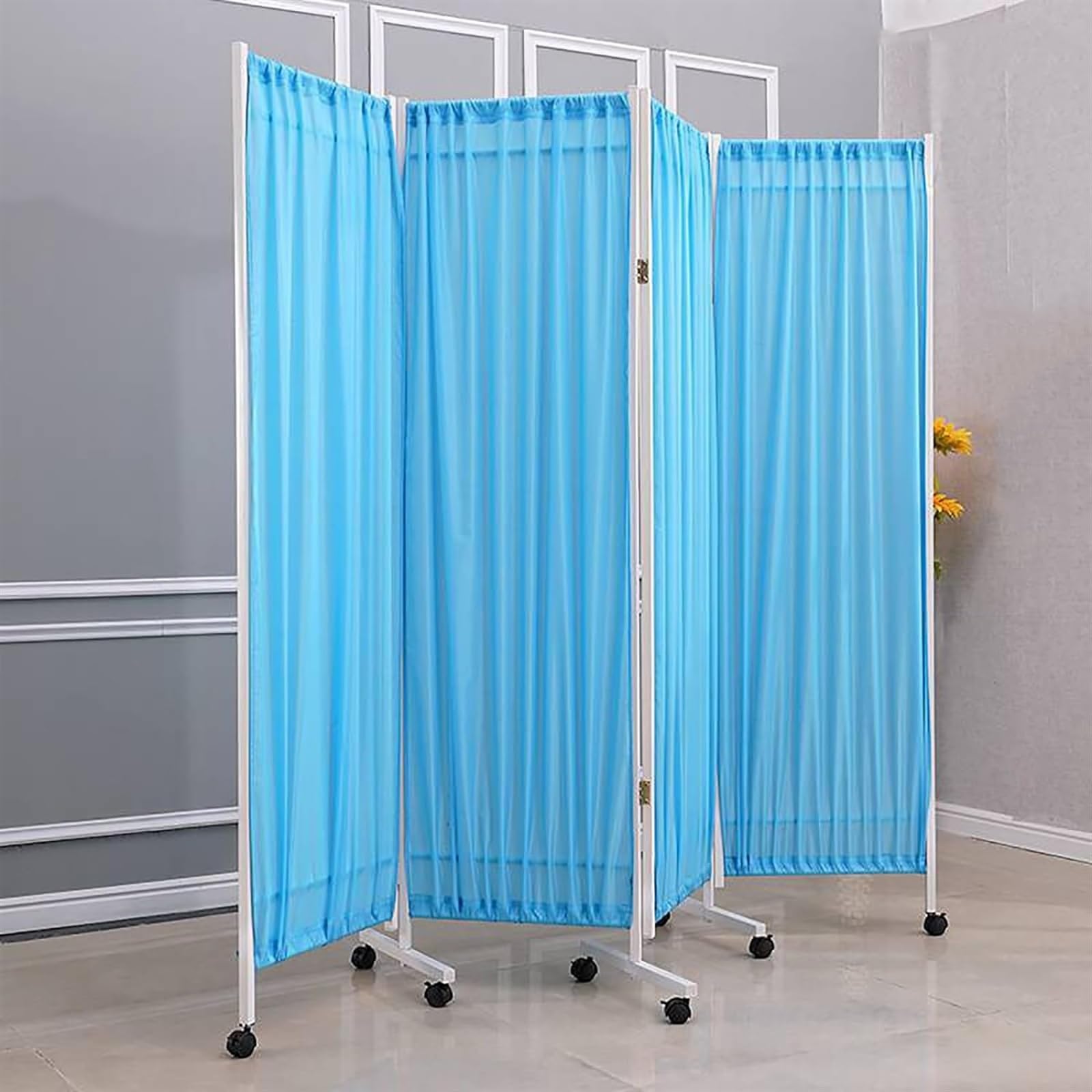 Paravent de protection pliable en tissu Oxford lavable pour intimité hôpital