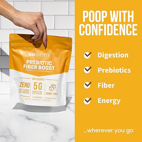 Vista 3 de Suplemento de fibra prebiótica: Ayuda a la salud intestinal y la regularidad digestiva, Suplemento de fibra en polvo soluble para mujeres y hombres