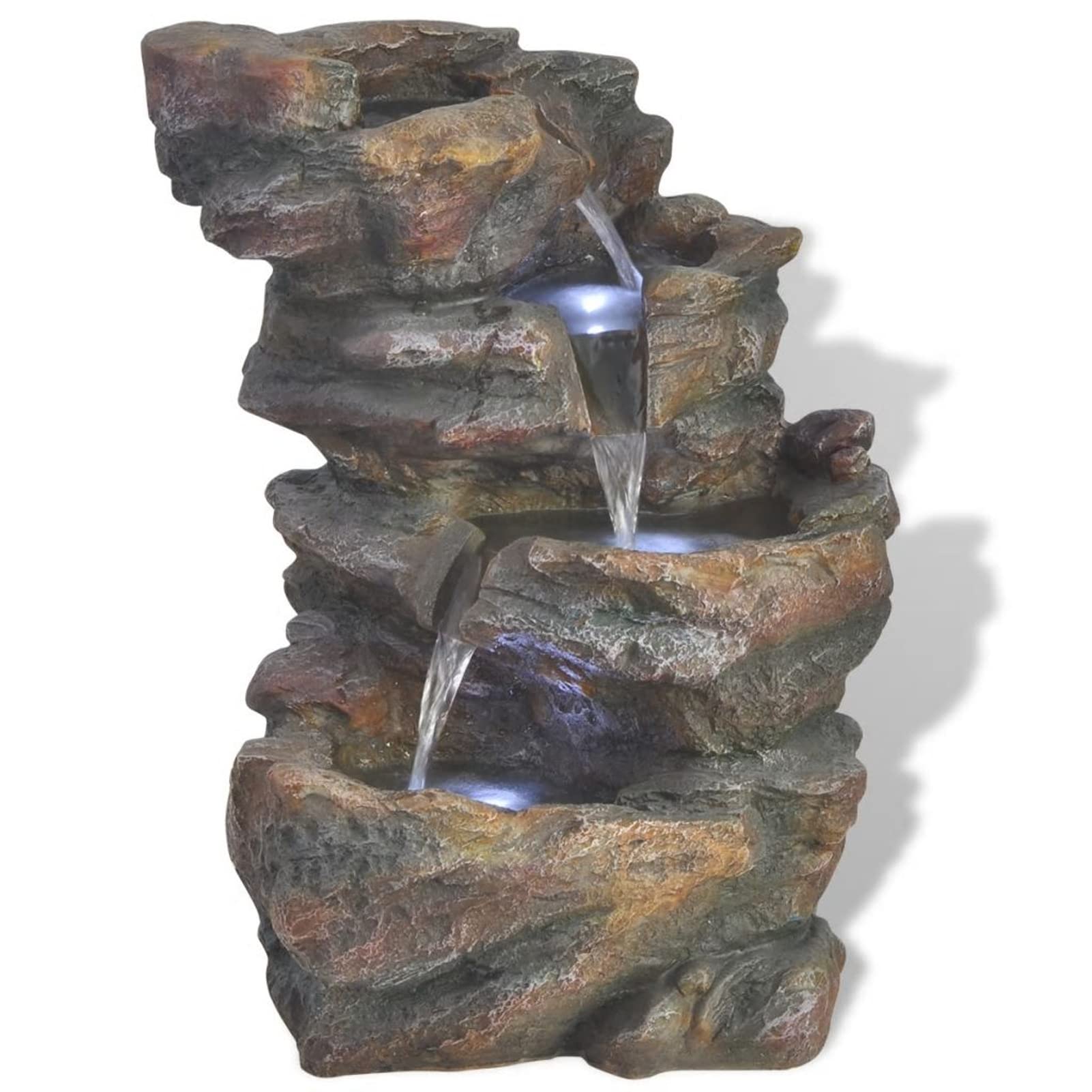 ZEYUAN Fuente de Agua para Interior con luz LED poliresina, Fuentes De Agua para Decoracion Interior, Cascada De Agua Decorativa, Fuente Interior - 242353