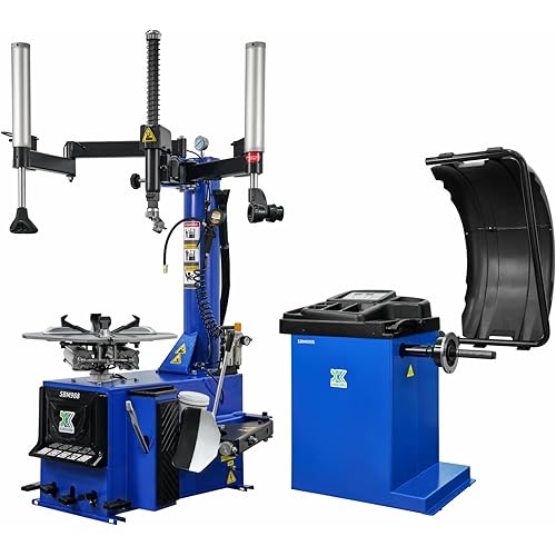 XK New Model 988 Tire Changer Tire Machine Wheel Changers Combo 690S Balancer Rim Clamp with 36 Month Part Replacements 110V