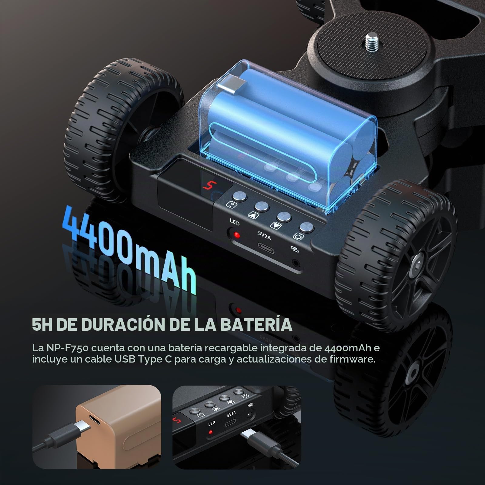 NEEWER DL400 Dolly Deslizador Cámara Motorizada App Control, Actualizado con Motor Dual Ultra Silencioso, Batería 5H, Compatible con GoPro iPhone Android Samsung Smartphone DSLR Cámara Videocámara