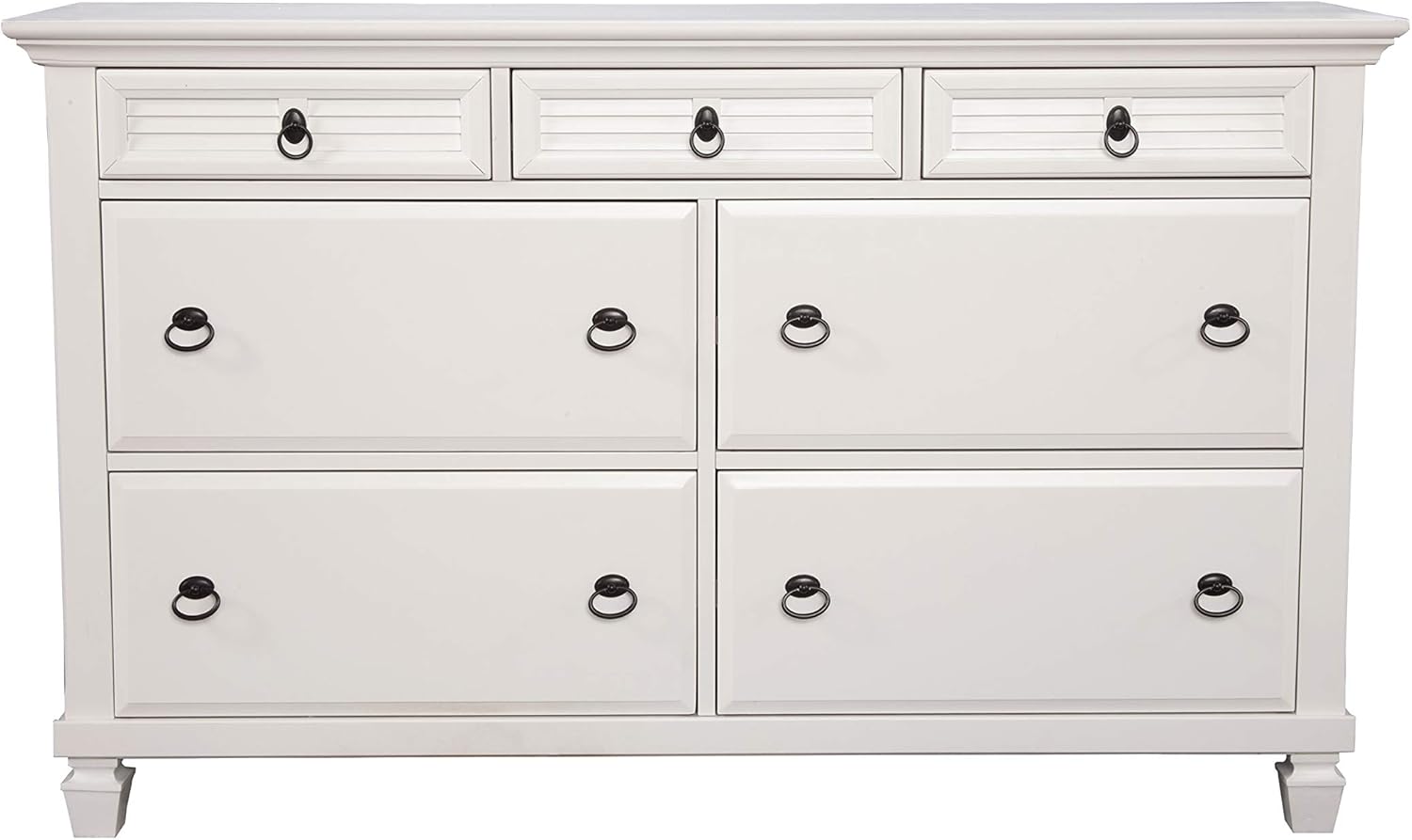 Winchester 7-Drawer Pine Dresser, White