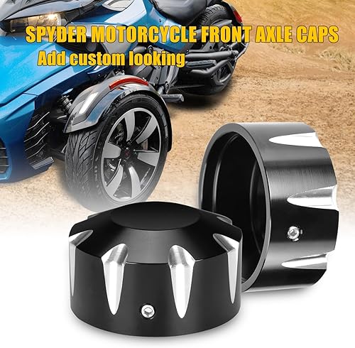 Miniatura 9 de Tapones de eje delantero para Can Am Spyder, paquete de 2 tapas de aluminio para tuercas de eje delantero para 2008 y posteriores Can-Am Spyder F3,