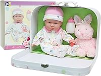 Vista 8 de La Baby Muñeca bebé de 11 pulgadas de cuerpo suave pequeño de raza caucásica JC Toys - La Baby Lavable Traje desmontable blanco y rosa