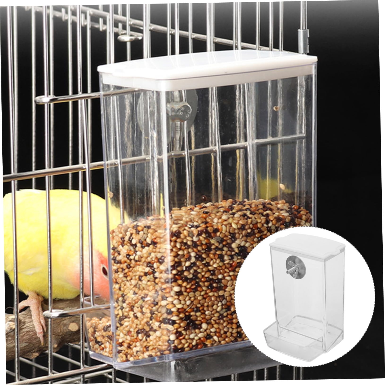 VANZACK 5pezzi Mangiatoia Per Dispenser Per Pappagalli e Canarini Facile Installare e Accessorio Per Gabbie Design e Versatile
