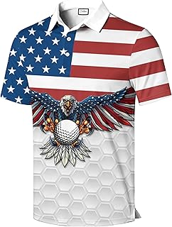 Men's Printed Polo Shirt,Casual Golf Polo Top, Eye Catching Pattern, Modern Statement Style,Regular Fit