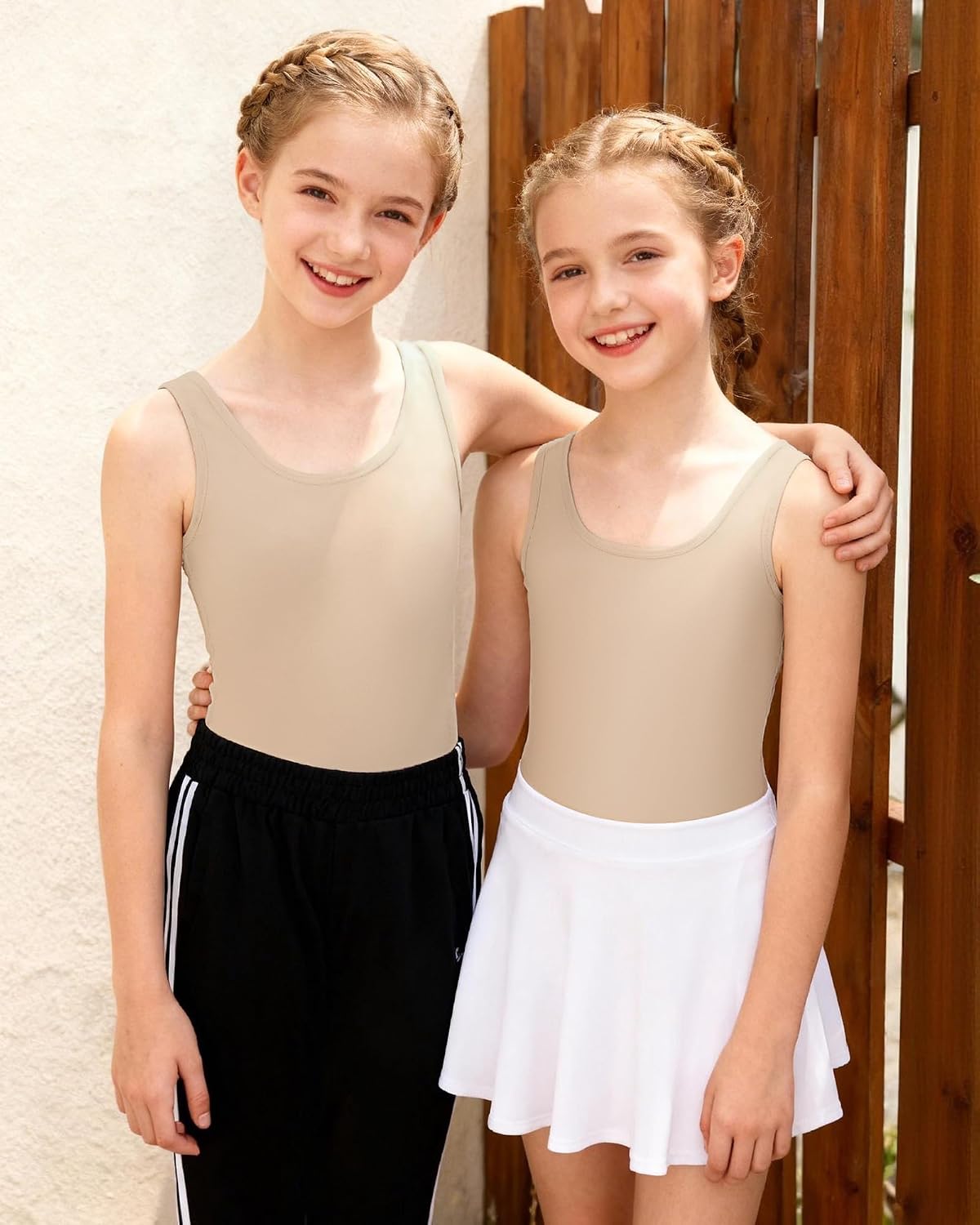 Nude Camisole Girls, Seamless Sleeveless Cami Dance Top Tank Top Stretch Undershirts Camis