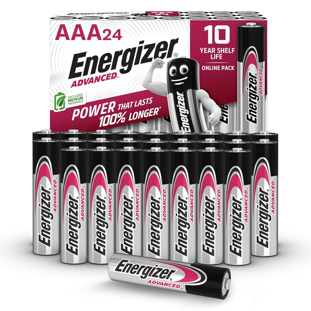 Energizer Advanced AAA Batteries 1.5V Alkaline, 24 Pack, Long-Lasting Premium Triple A Batteries