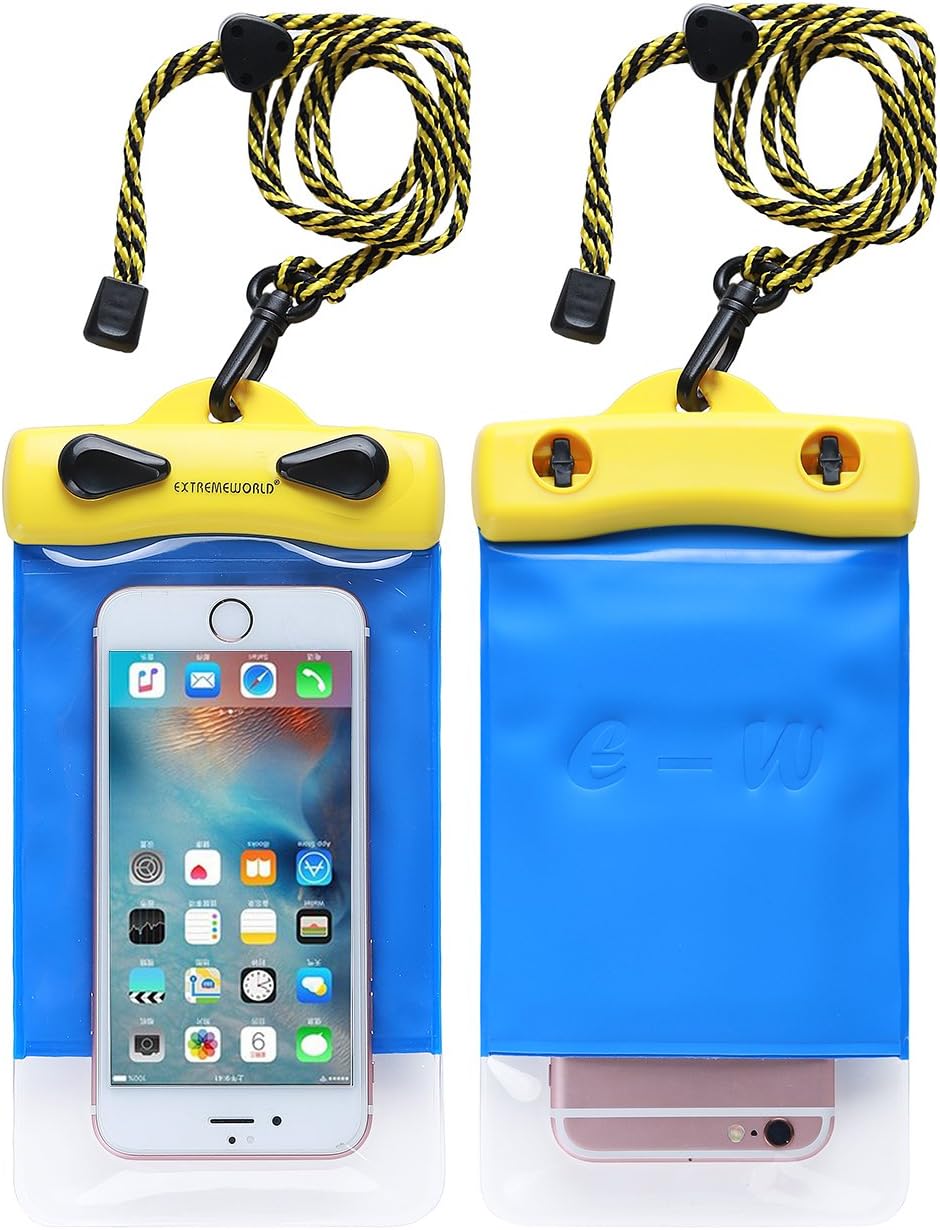 Dry Bag TPU Waterproof Case Bag for Outdoor Sports for Apple iPhone 6S, 6, SE, 5S, Cellphone, Nokia - Blue (3.9" x 5.9", Y1015)