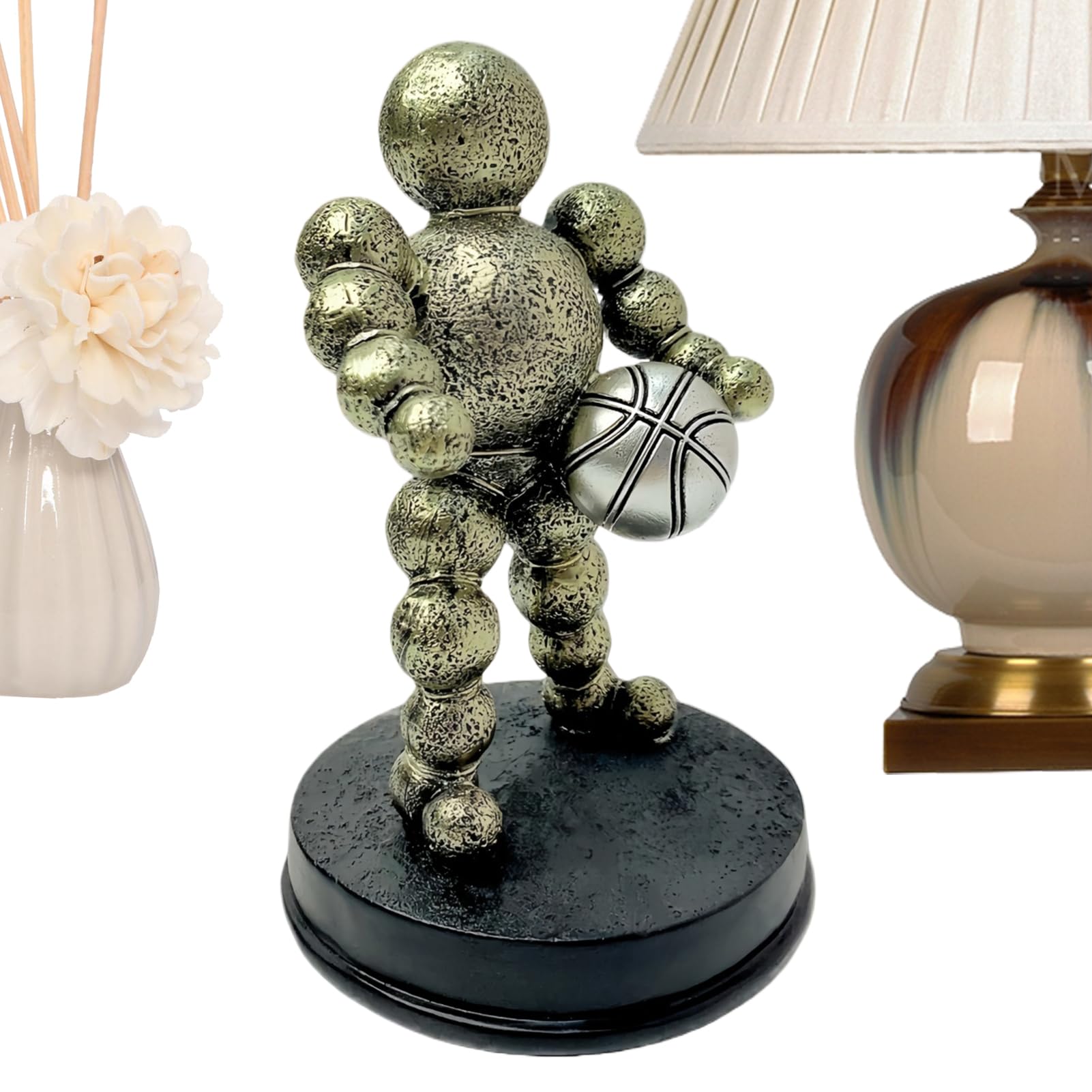Statue de sportif figurine d'athlète déco pour table et bureau